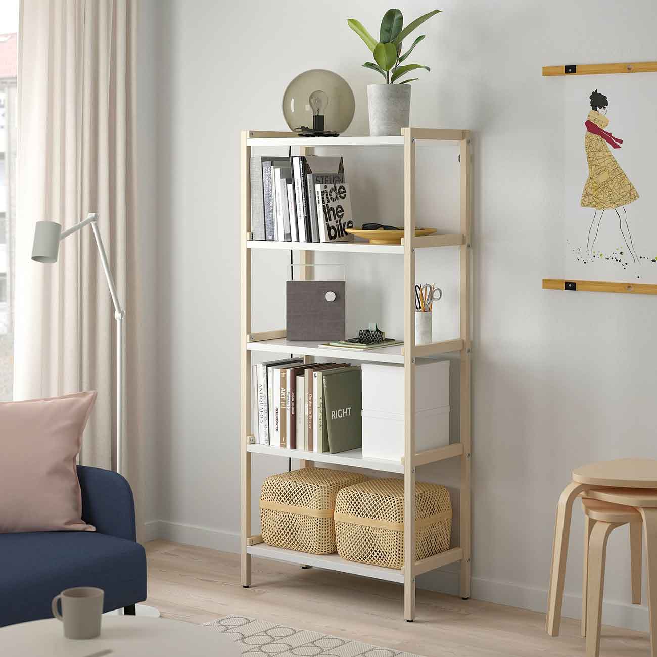 قفسه ایکیا مدل IKEA EKENABBEN سایز 154×34×70 سانتی متر 